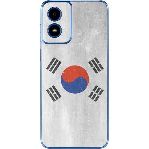 South Korean Flag Distressed Moto G Play 4G (2024) Skin